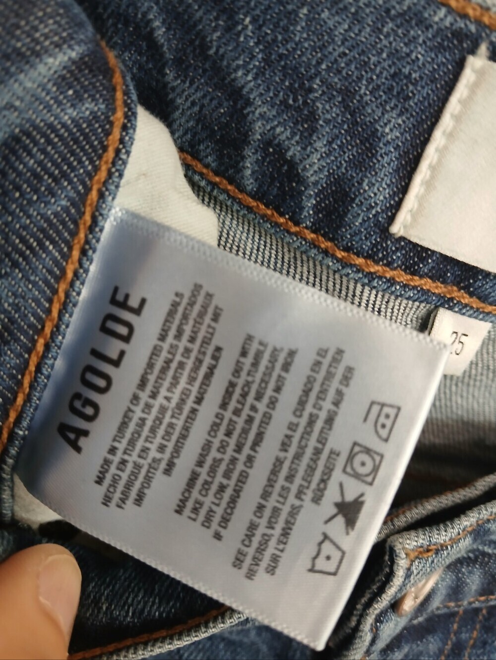 Agolde Medium Blue Distressed Boyfriend Jeans Comfort Casual Basic - Picture 6 of 7